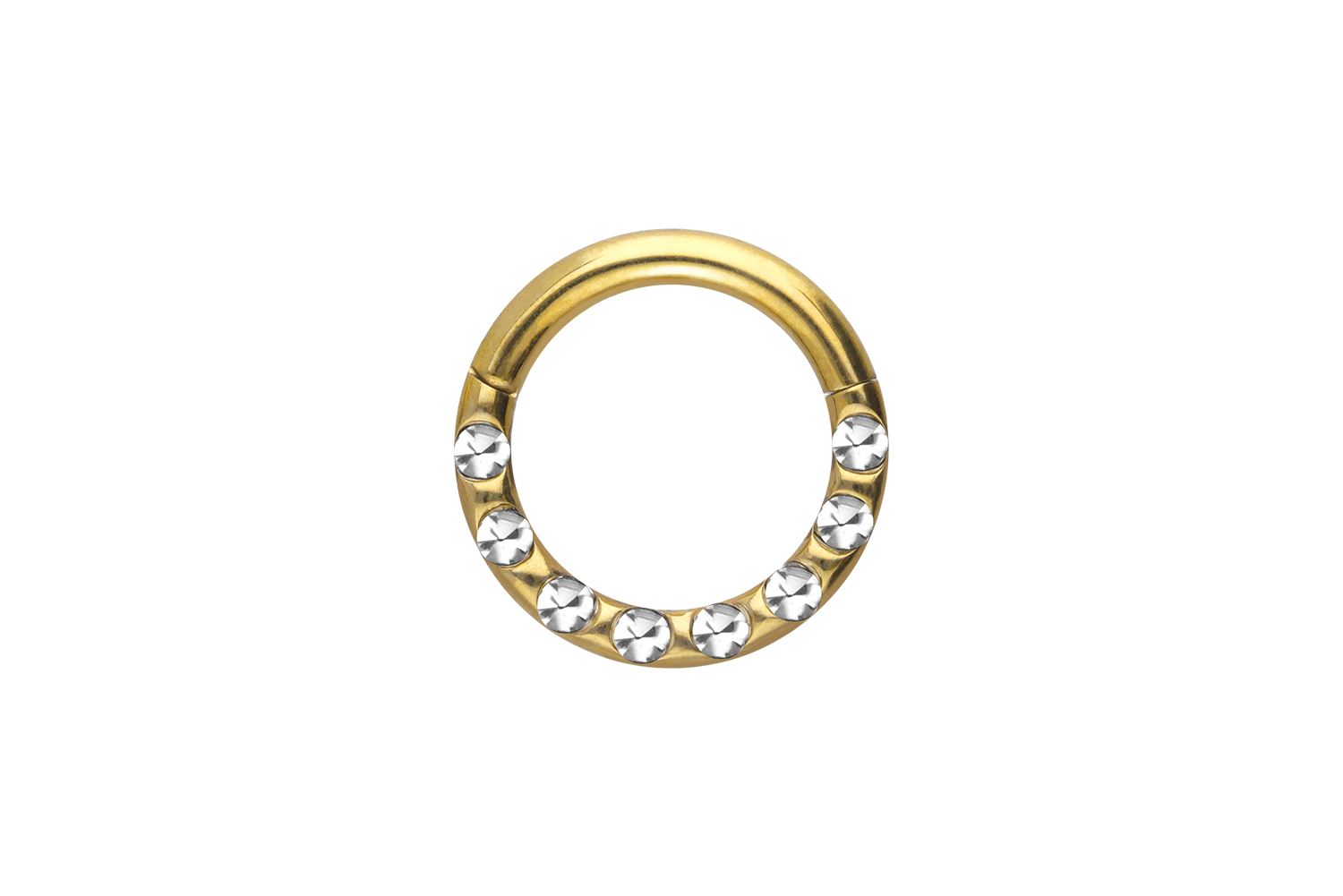 Titan Segmentring Clicker Piercing KRISTALLE + EPOXY